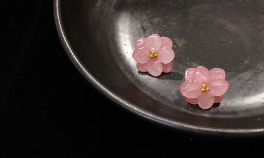 Dance of Petals by the Ear Handcrafted Petal Earrings