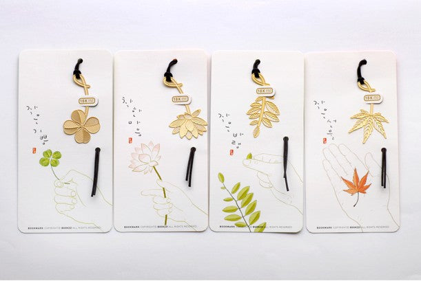 Metal bookmarks, creative and exquisite brass gold-plated hollow book holders wholesale retro cute lanyard plant style