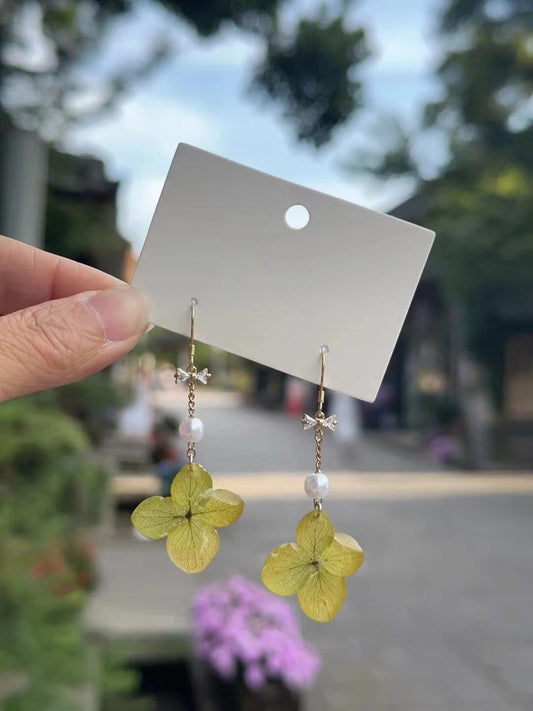 New Open 925 Sterling Silver Hydrangea Earrings