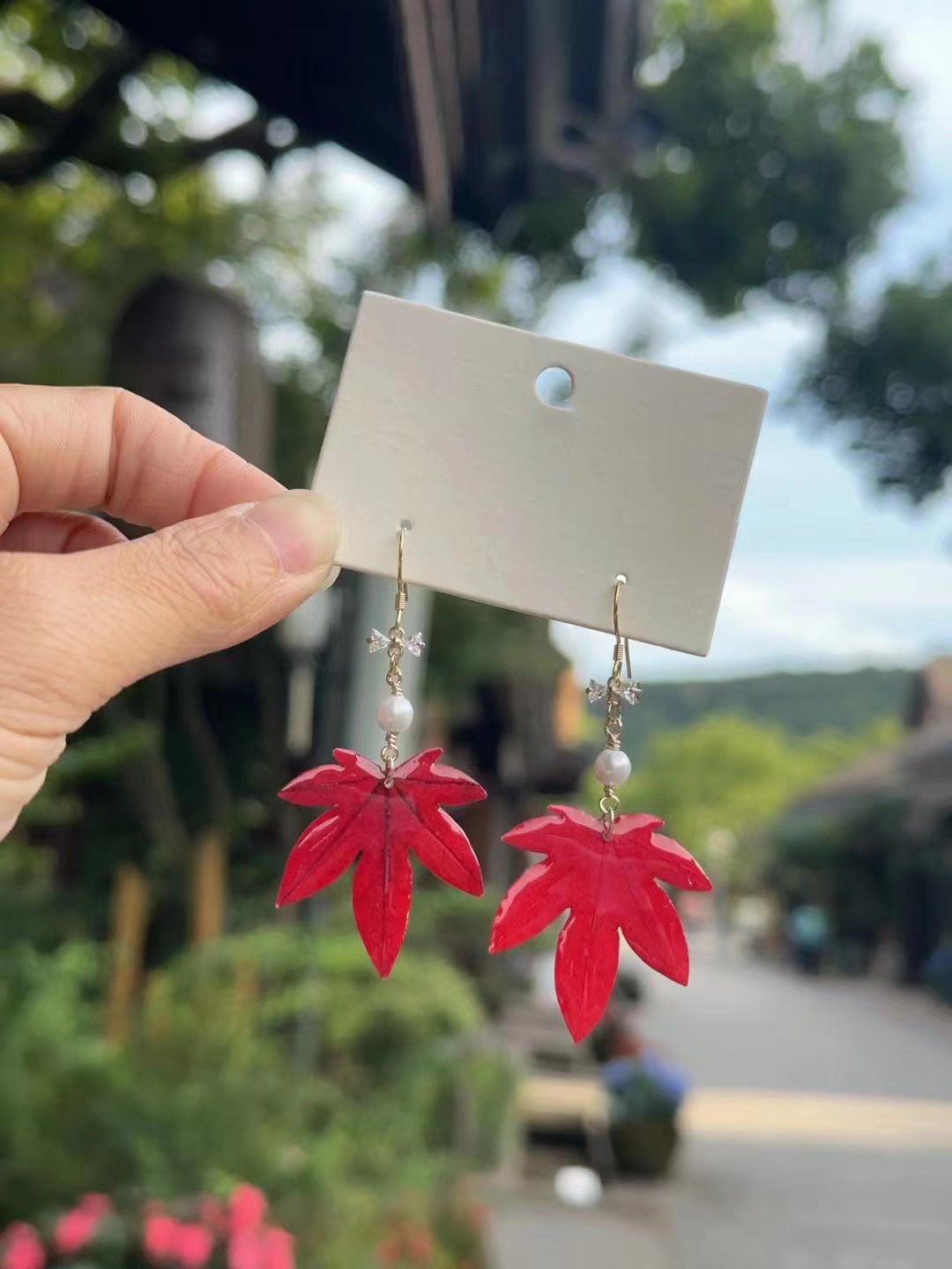 New Open 925 Sterling Silver Hydrangea Earrings