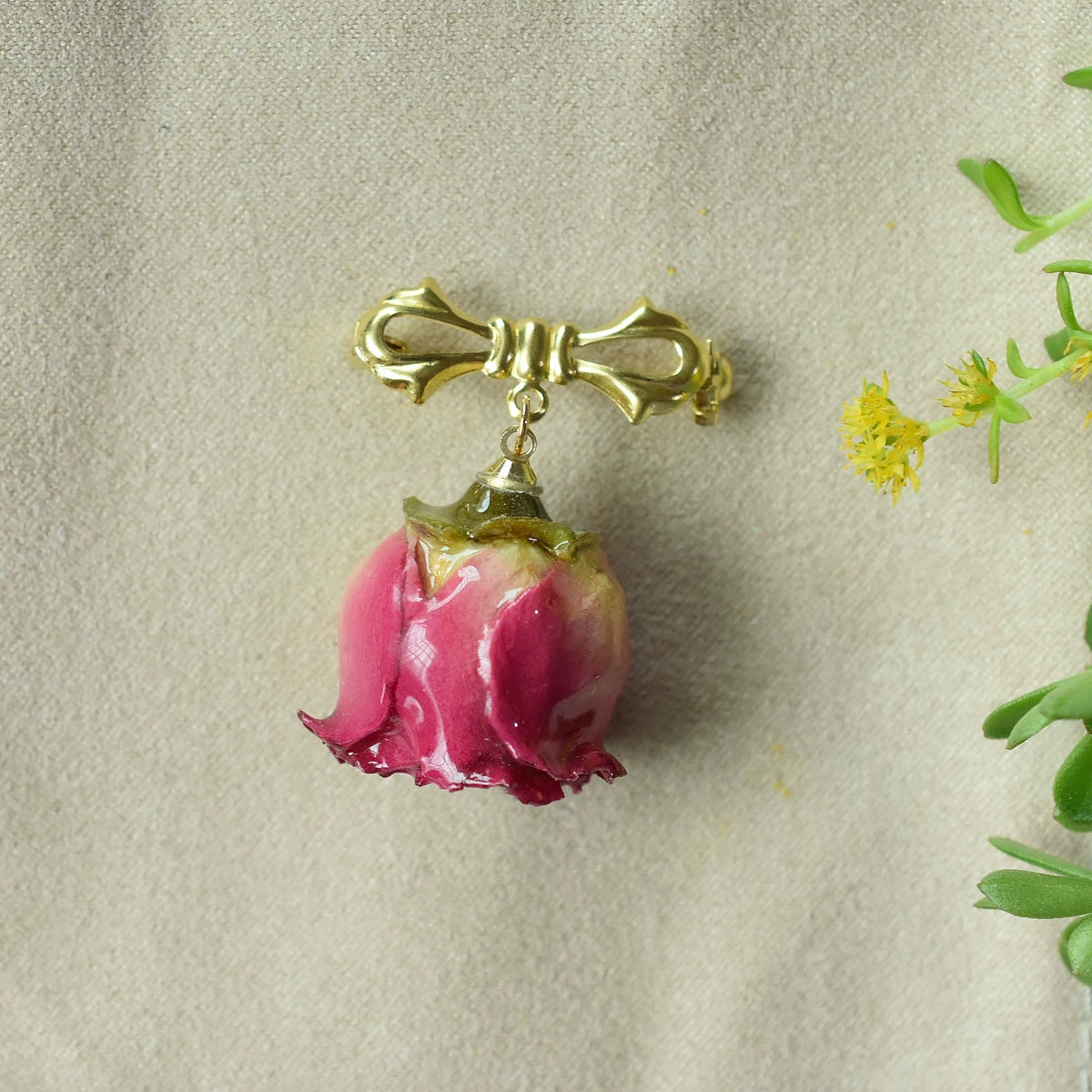 Romantic dried flowers, real flowers, rose earrings, earrings, brooches, jewelry, holiday gifts for women